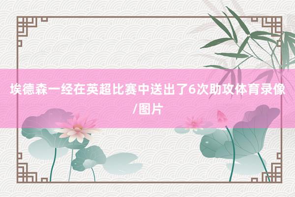 埃德森一经在英超比赛中送出了6次助攻体育录像/图片