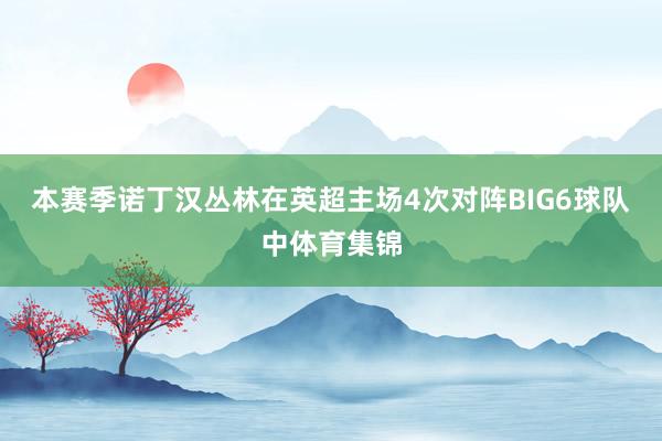 本赛季诺丁汉丛林在英超主场4次对阵BIG6球队中体育集锦