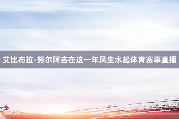 艾比布拉-努尔阿吉在这一年风生水起体育赛事直播