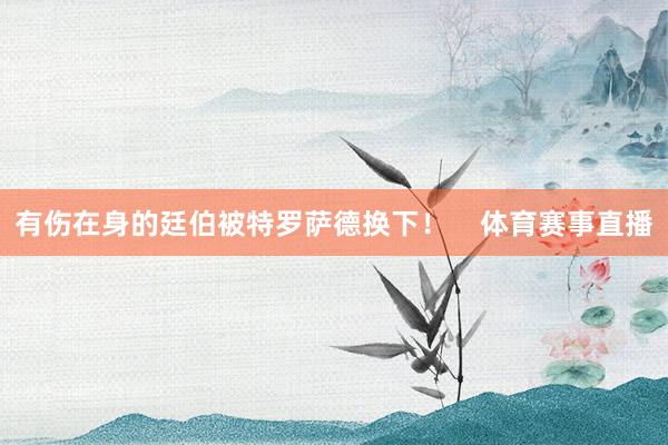有伤在身的廷伯被特罗萨德换下！    体育赛事直播