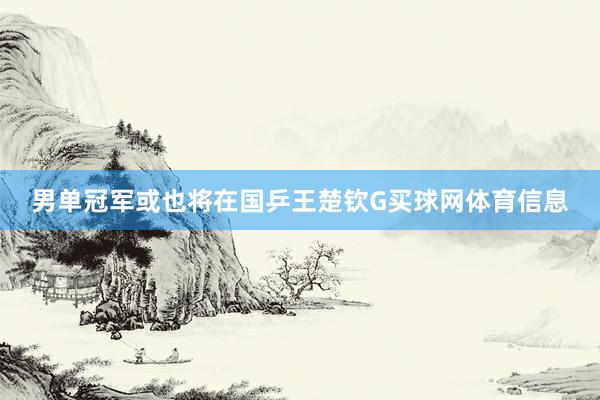 男单冠军或也将在国乒王楚钦G买球网体育信息