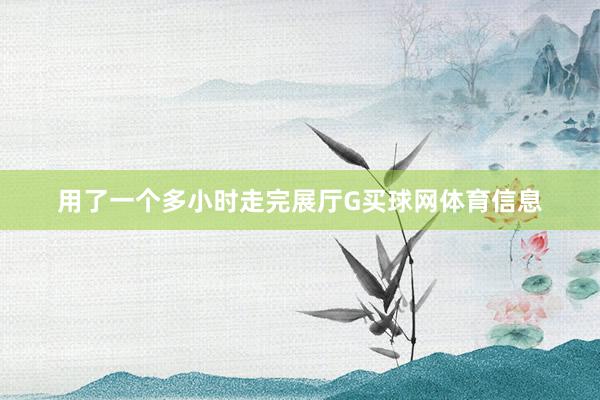 用了一个多小时走完展厅G买球网体育信息