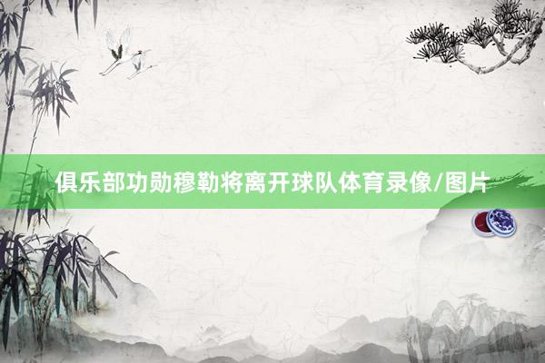 俱乐部功勋穆勒将离开球队体育录像/图片