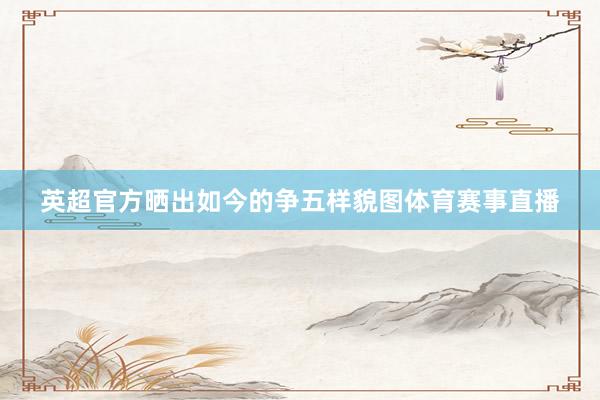 英超官方晒出如今的争五样貌图体育赛事直播