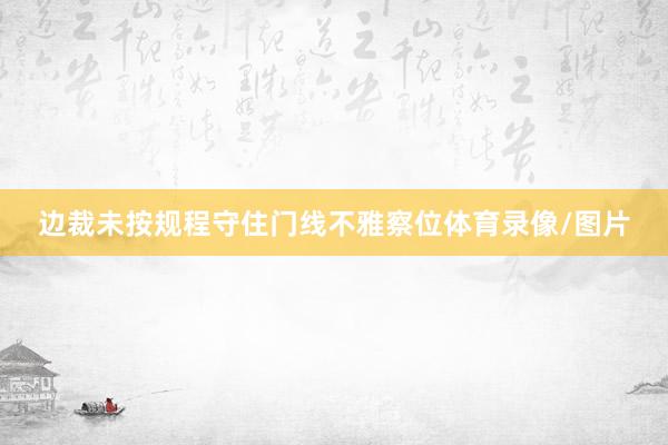 边裁未按规程守住门线不雅察位体育录像/图片