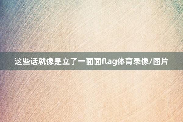 这些话就像是立了一面面flag体育录像/图片