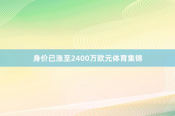 身价已涨至2400万欧元体育集锦