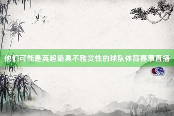 他们可能是英超最具不雅赏性的球队体育赛事直播