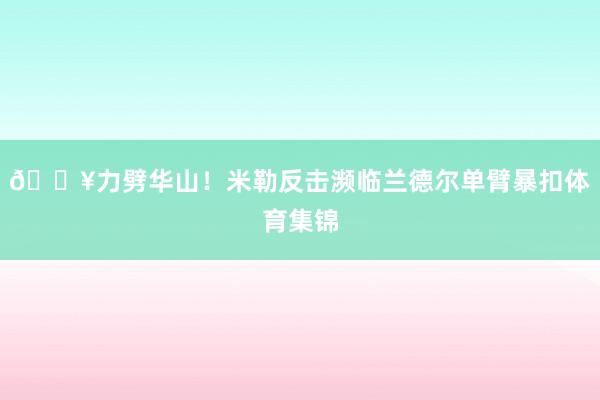 💥力劈华山！米勒反击濒临兰德尔单臂暴扣体育集锦