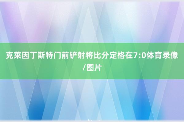 克莱因丁斯特门前铲射将比分定格在7:0体育录像/图片