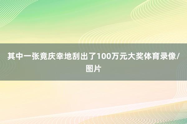 其中一张竟庆幸地刮出了100万元大奖体育录像/图片