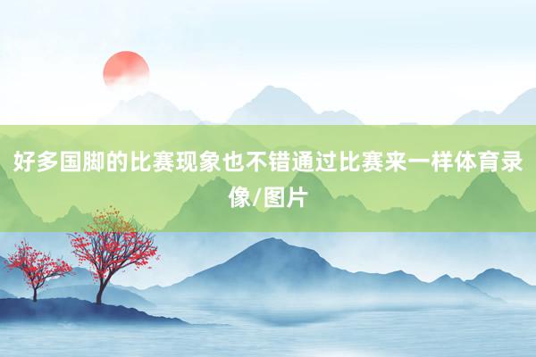 好多国脚的比赛现象也不错通过比赛来一样体育录像/图片
