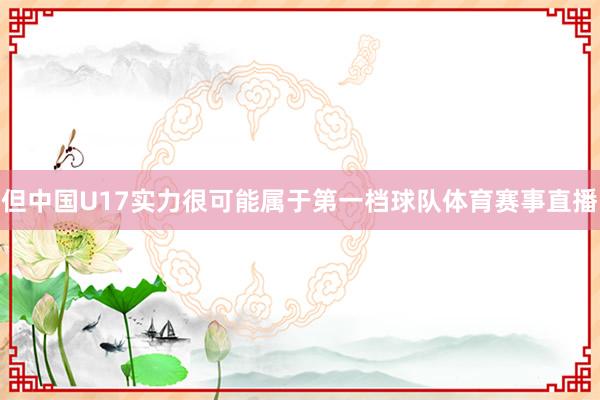 但中国U17实力很可能属于第一档球队体育赛事直播