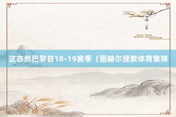 这亦然巴黎自18-19赛季（图赫尔捏教体育集锦
