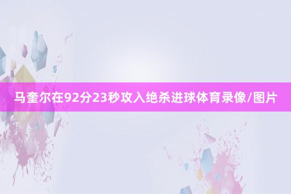 马奎尔在92分23秒攻入绝杀进球体育录像/图片