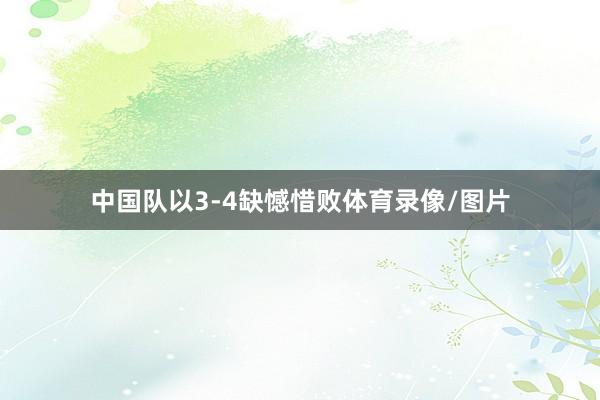 中国队以3-4缺憾惜败体育录像/图片