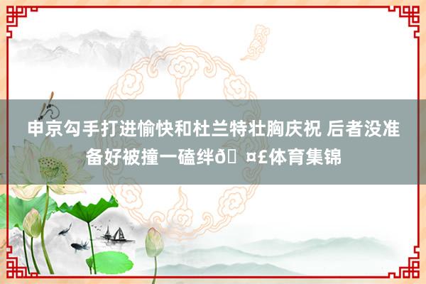 申京勾手打进愉快和杜兰特壮胸庆祝 后者没准备好被撞一磕绊🤣体育集锦
